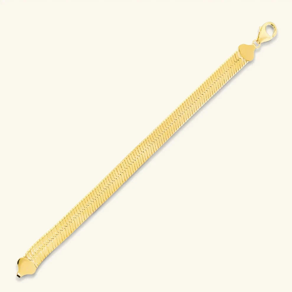 Bracciale Etrusca Lega Golden Placcata Oro 18 Kt Maxi Maglia Snake