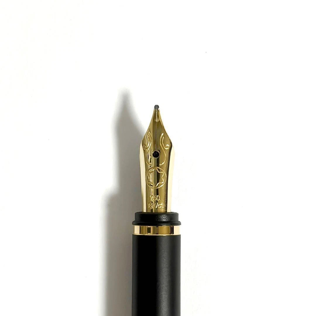 Penne Stilografiche Montblanc Noblesse Penna Stilografica Smalto Blu Finiture Placcate Oro