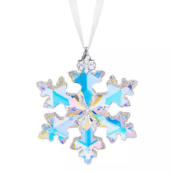 Decorazioni Natalizie Swarovski 25Th Anniversary Ornament, Fiocco di neve