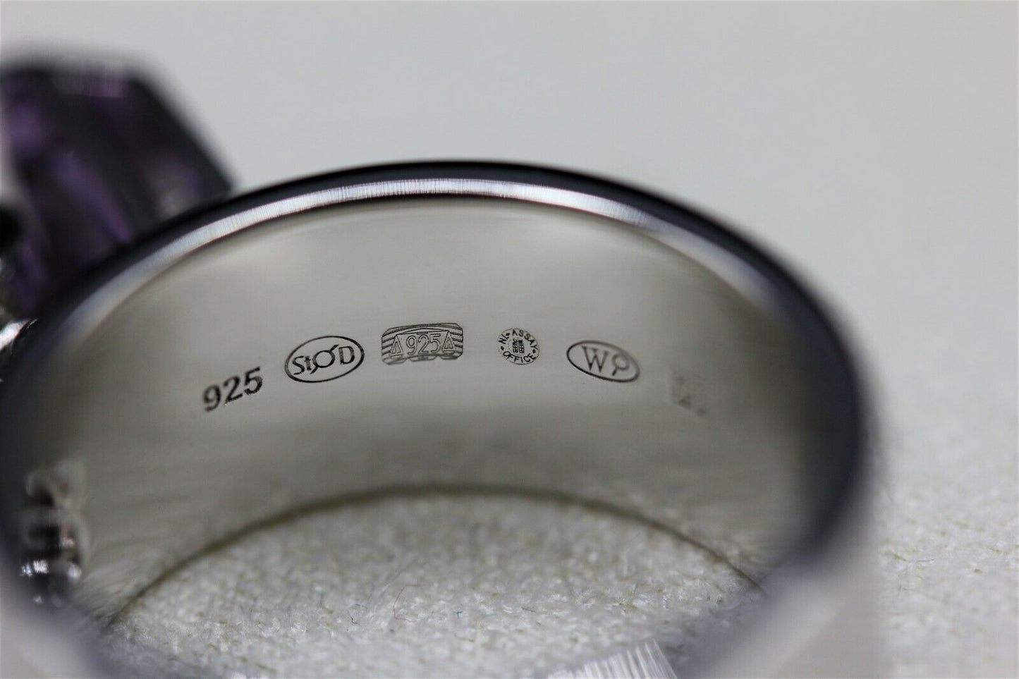 Anello Fascia Montblanc Boheme Collection Ciondoli Topazio e Ametista - Misura 54