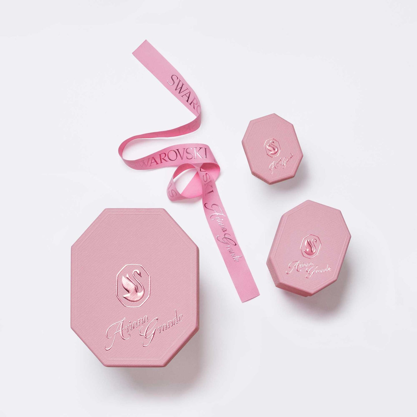 Parures Swarovski Set Ariana Grande x Swarovski Taglio misto, Cuore, Bianco, Placcato rodio