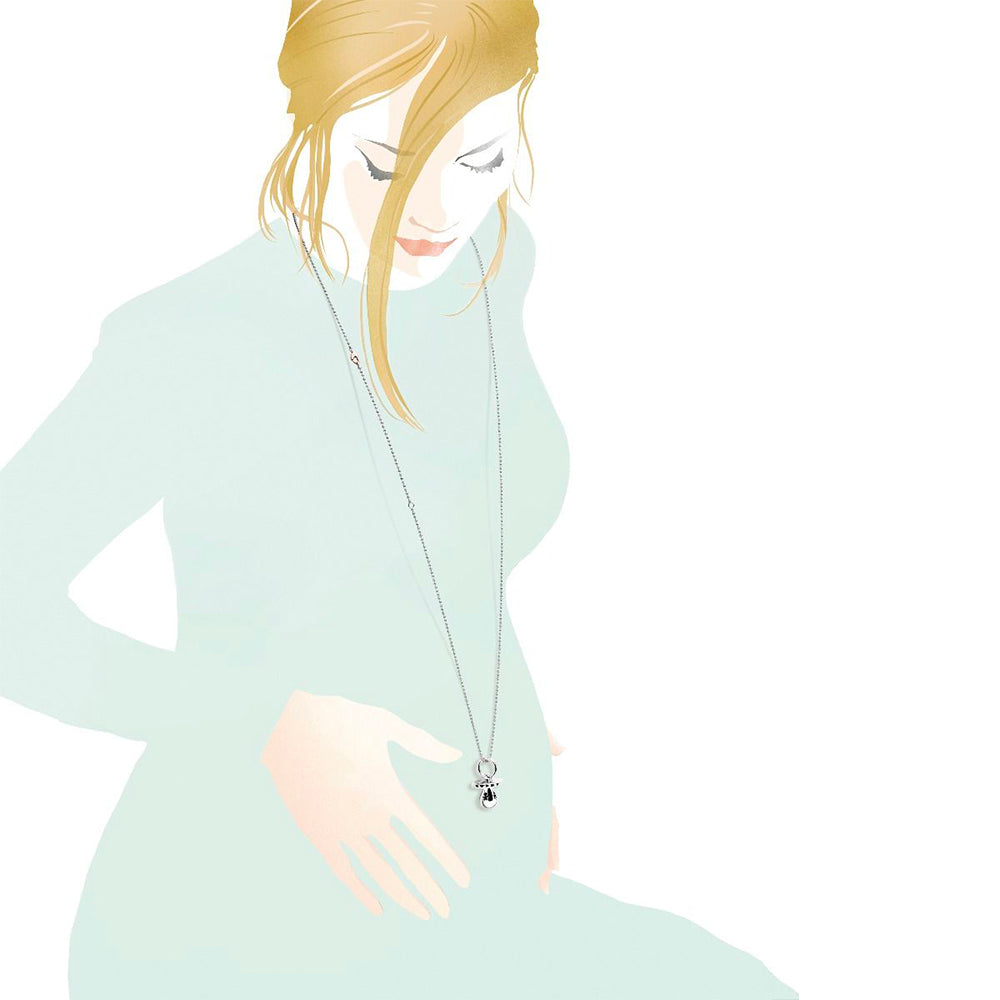 Ciondolo Lebebé Suonamore Ciuccio Argento Laccio