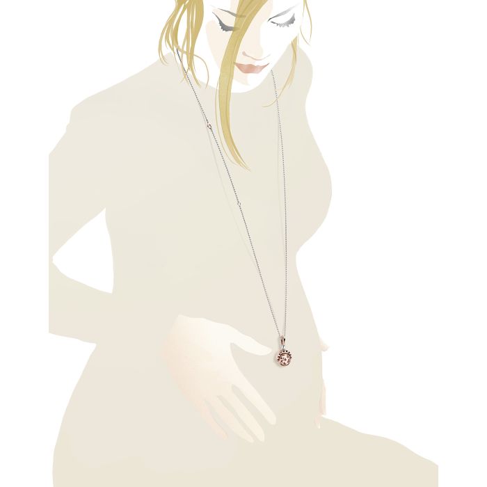 Collana leBebé Suonamore Argento Pendente Sonaglino Rosato con diamante