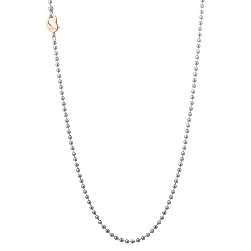 Collana Lebebé Suonamore Argento Moschettone Cuore Rosato