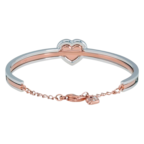 Bracciale rigido Swarovski Cupid Pavé, Cuore, Bianco, Mix di Placcature