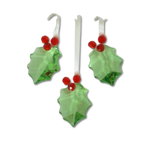 Decorazioni Natalizie Swarovski Agrifoglio Set