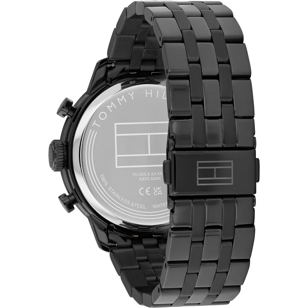 Orologio Tommy Hilfiger Kent Multifunzione 43 mm Pvd Nero Braccialato