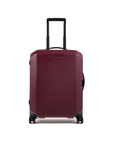 Trolley Piquadro Cabina Slim Ruote In Policarbonato Bordeaux