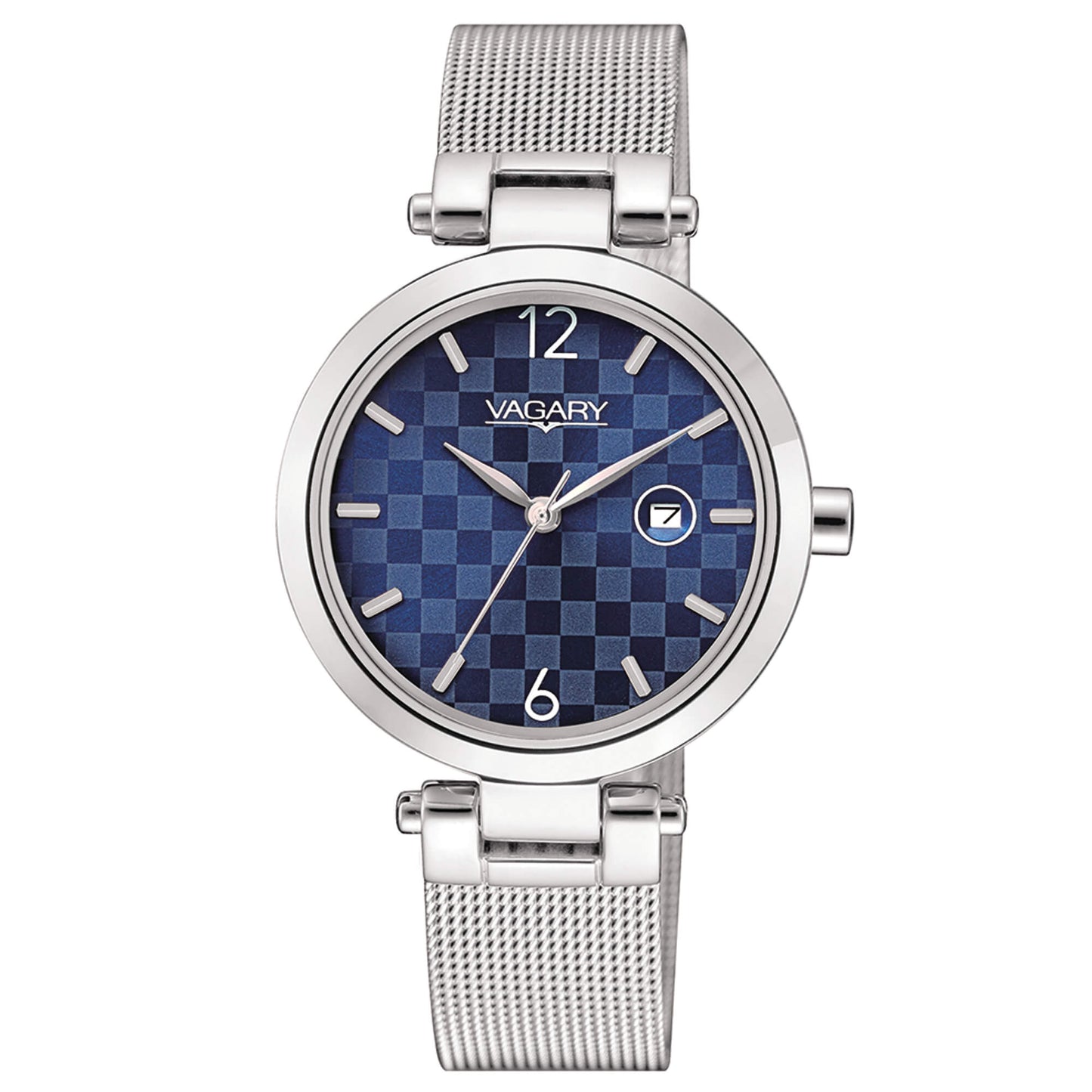 Orologio Vagary Flair Lady 31 mm Acciaio Braccialato Maglia Milanese Quadrante Blu Indici Arabi Silver