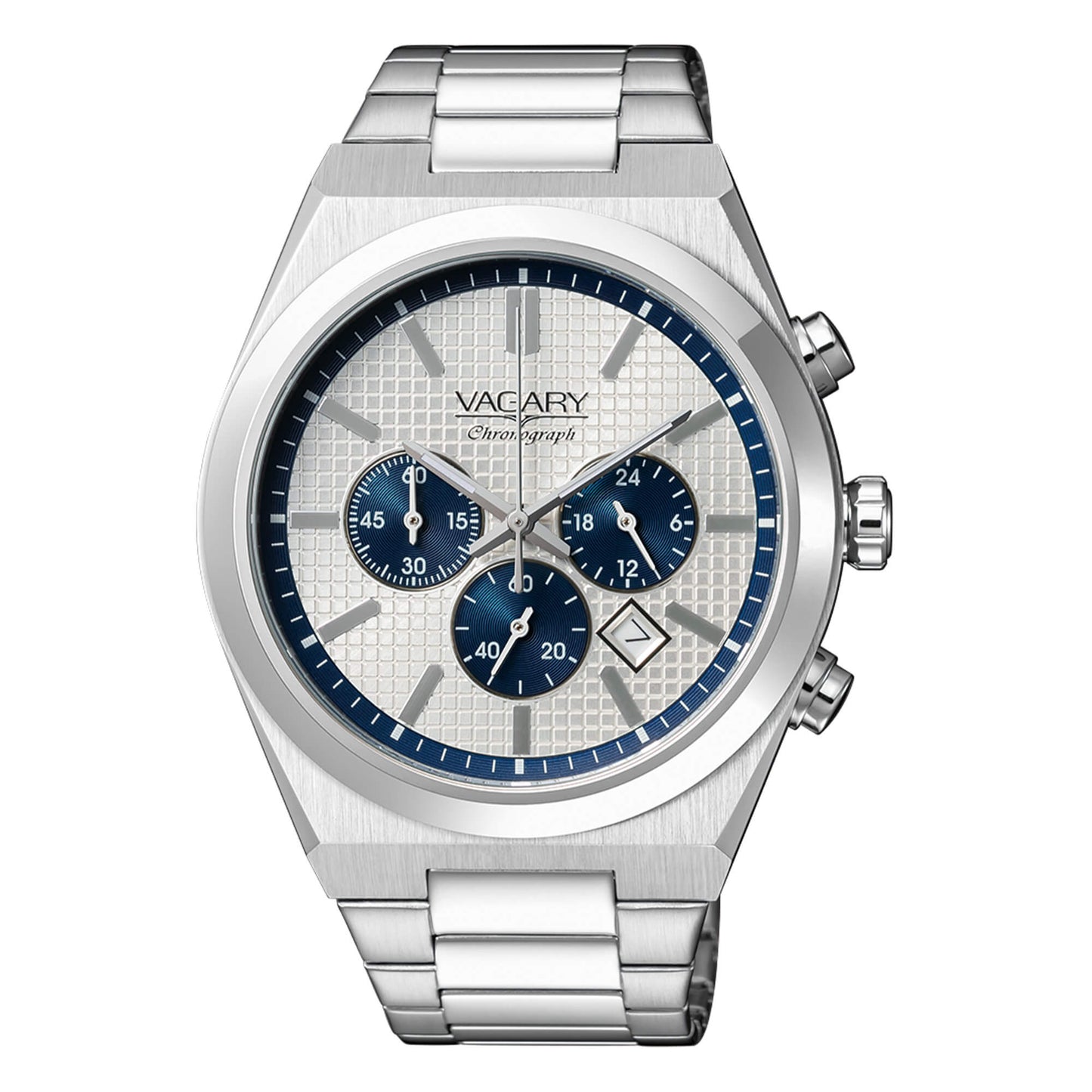 Orologio Vagary Timeless Crono 41 mm Acciaio Braccialato Silver