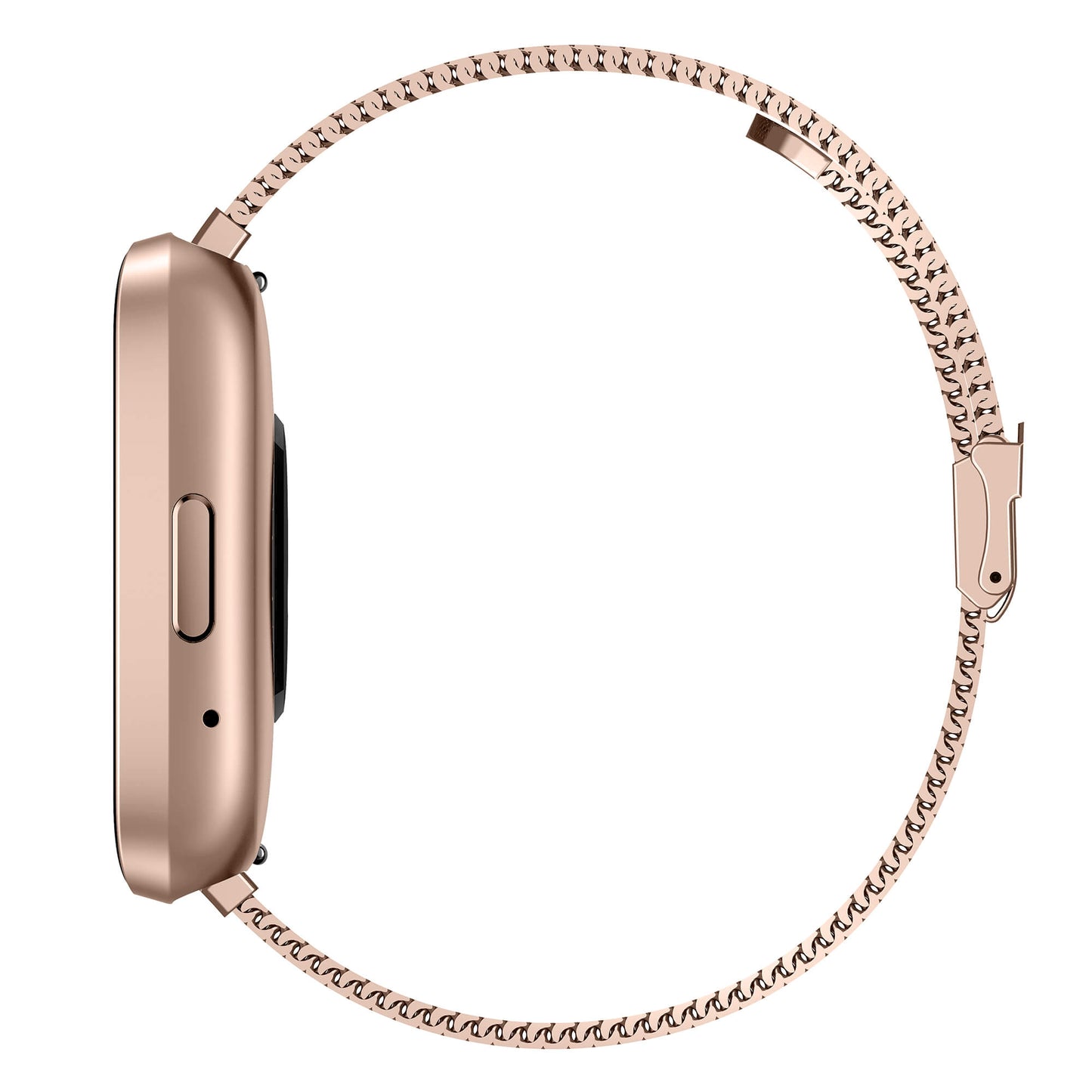 Orologio Vagary Smartwatch Digitale 36 mm Policarbonato Rosato Braccialato Maglia Milanese Pvd Oro Rosa