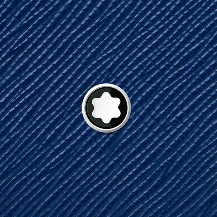 Portafogli Montblanc Sartorial Portafoglio 6 Scomparti Pelle Blu