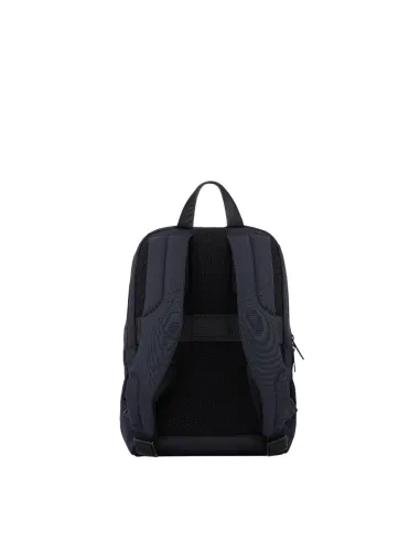 Zaini Piquadro Zaino Porta Pc Ipad In Tessuto E Inserti Pelle Nera