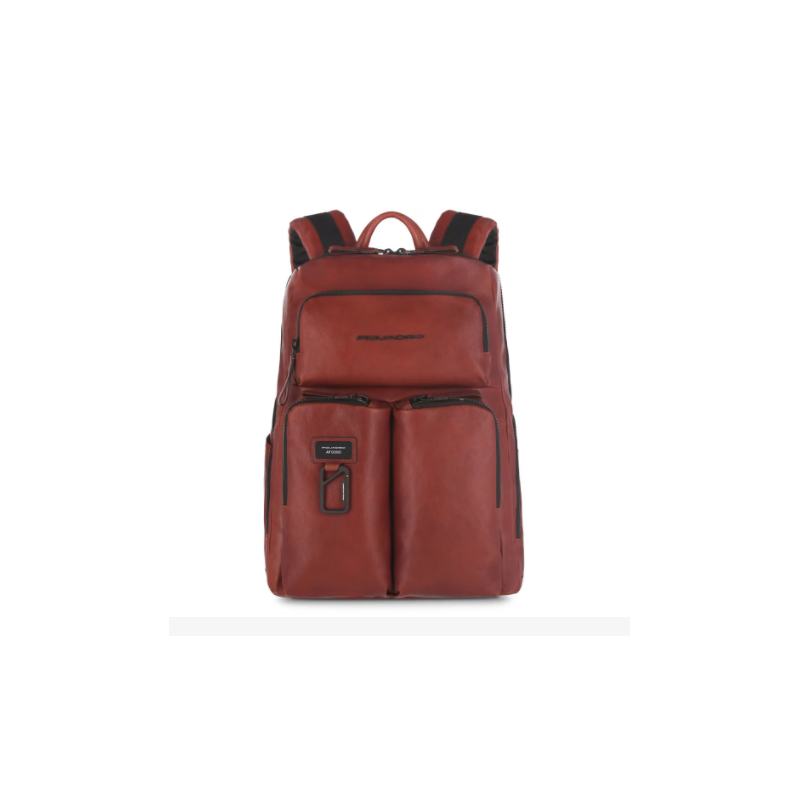 Zaini Piquadro Zaino Porta Pc Ipad In Pelle Color Cuoio