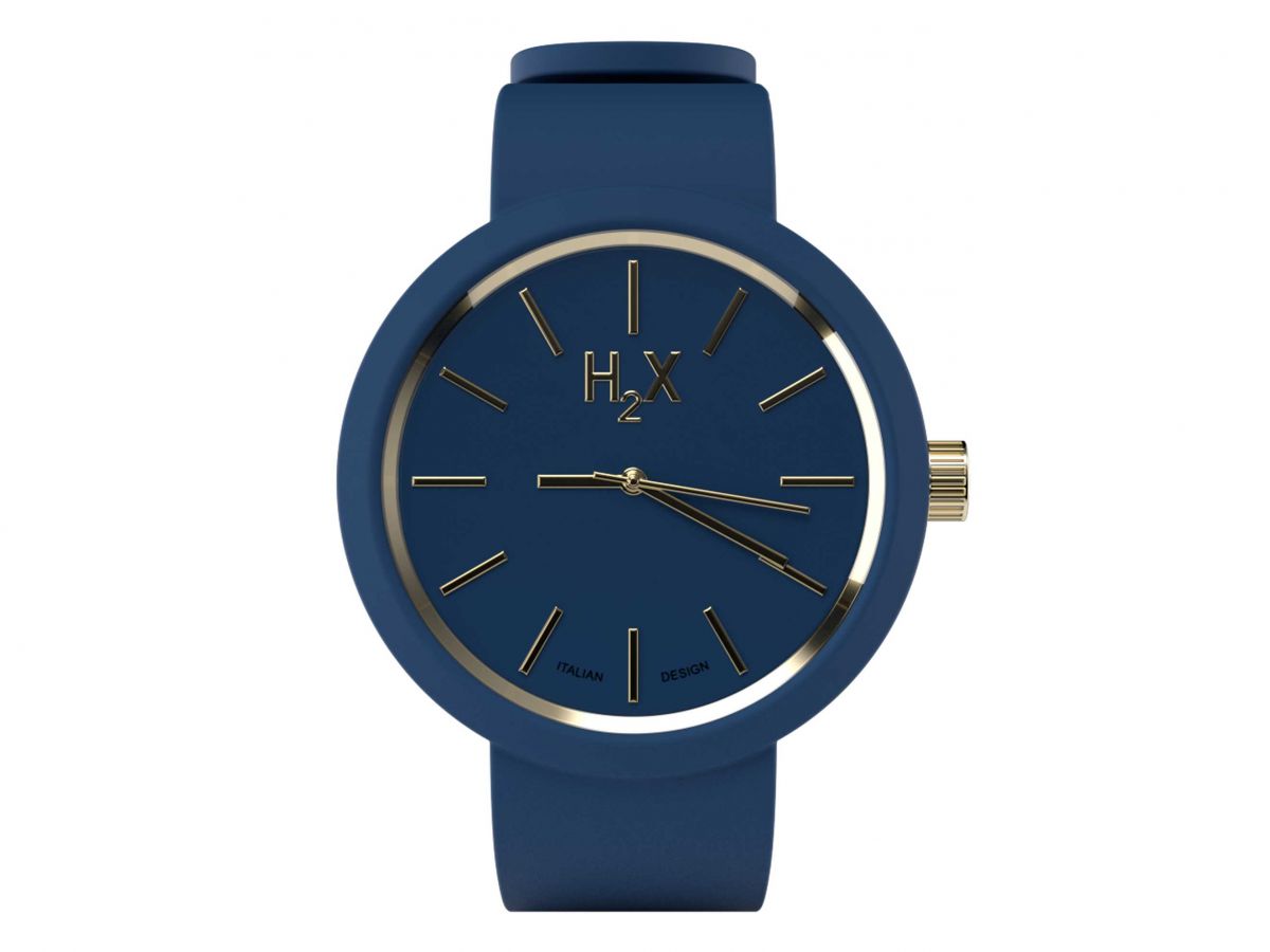 Orologio H2X New One Unisex Silicone Blu Notte