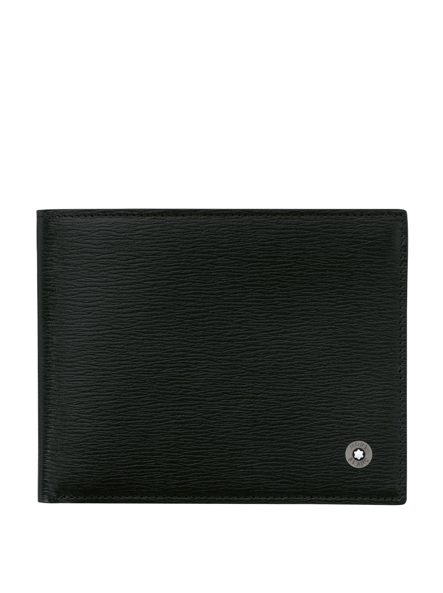 Portafogli Montblanc Westside Portafoglio Nero Orizzontale con Fermasoldi