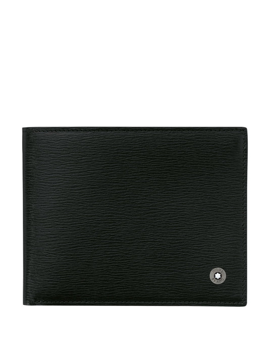 Portafogli Montblanc Westside Portafoglio Nero Orizzontale con Fermasoldi
