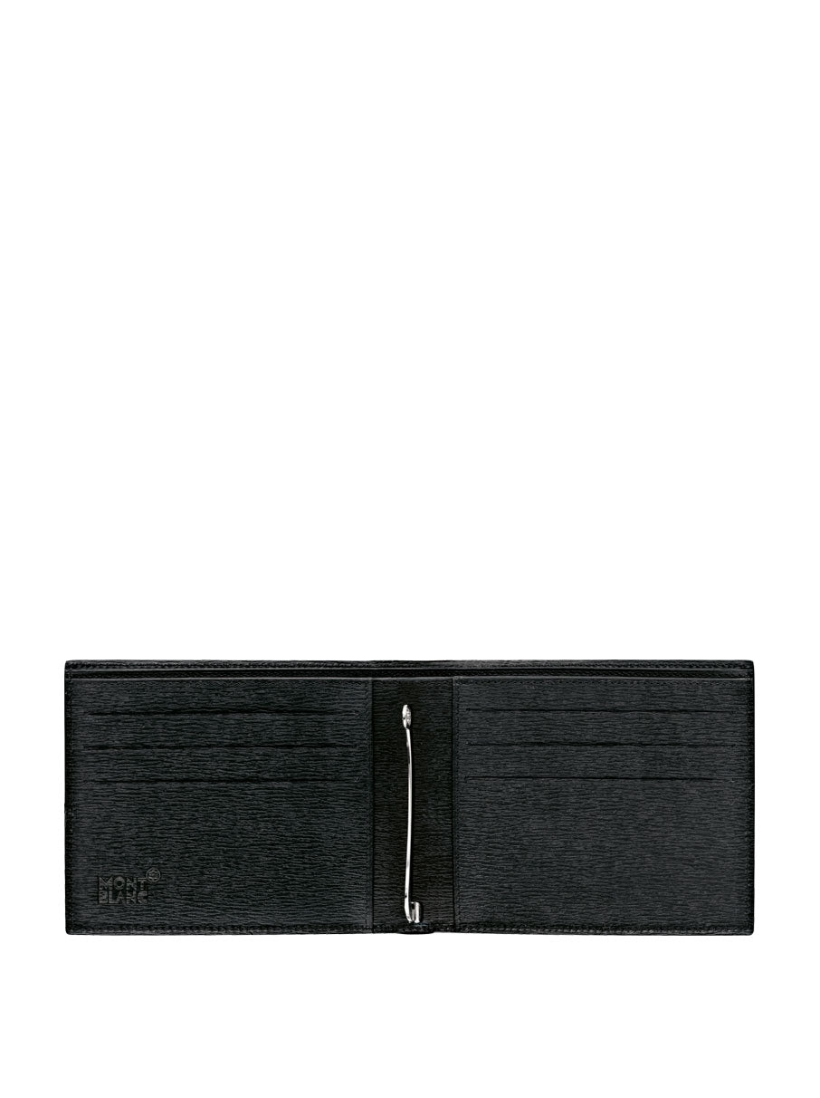 Portafogli Montblanc Westside Portafoglio Nero Orizzontale con Fermasoldi