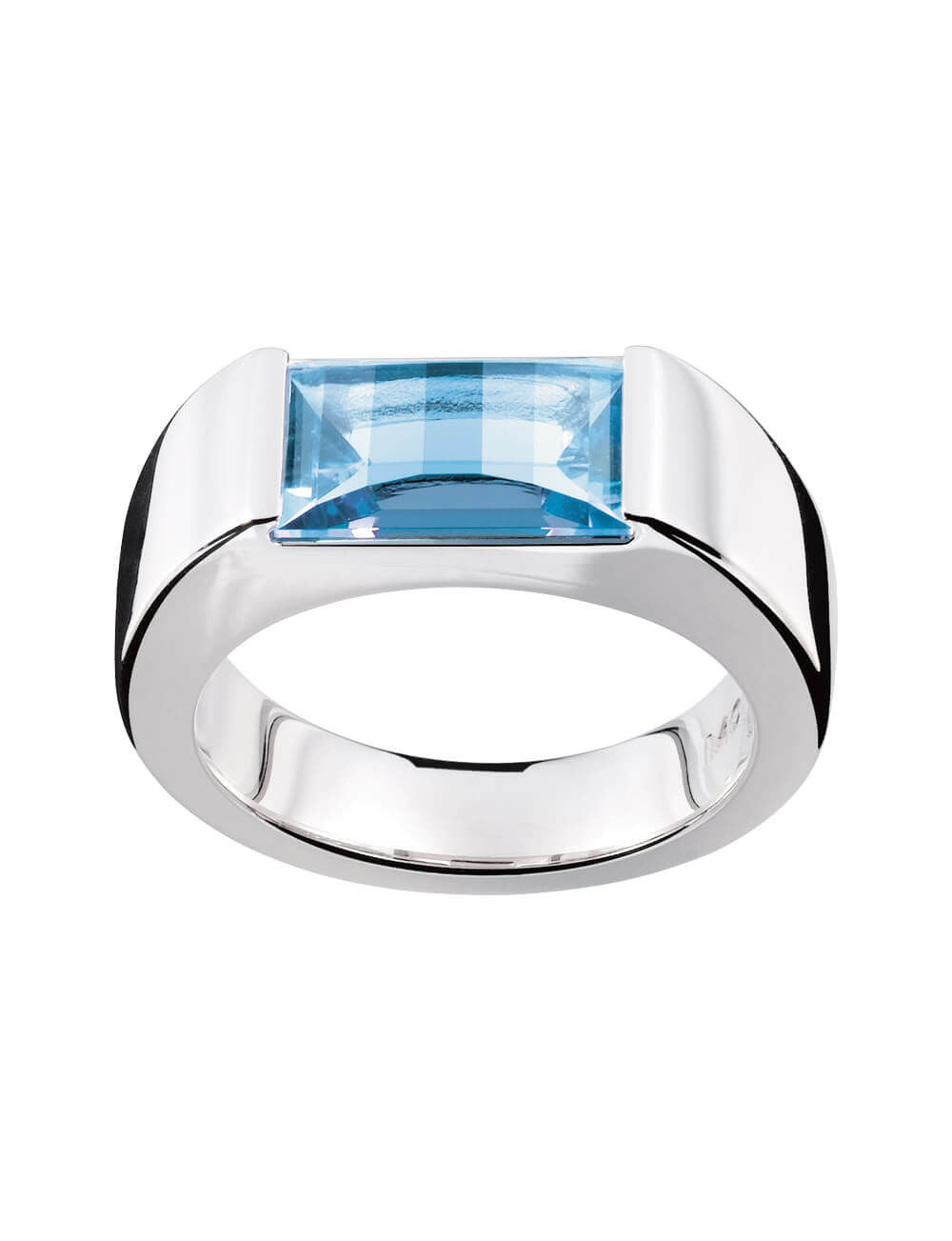 Anello Montblanc Boheme Collection Argento Topazio Taglio Paramount - Misura 54