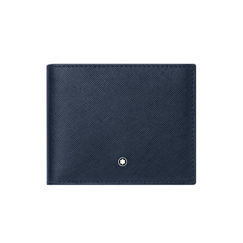 Portafogli Montblanc Sartorial Portafoglio 6 Scomparti Pelle Blu