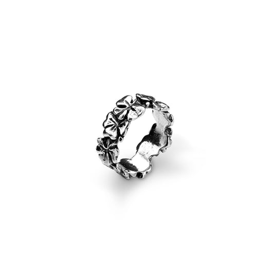 Anello A Fascia Giovanni Raspini Margherite & Farfalle Quadrifogli 16