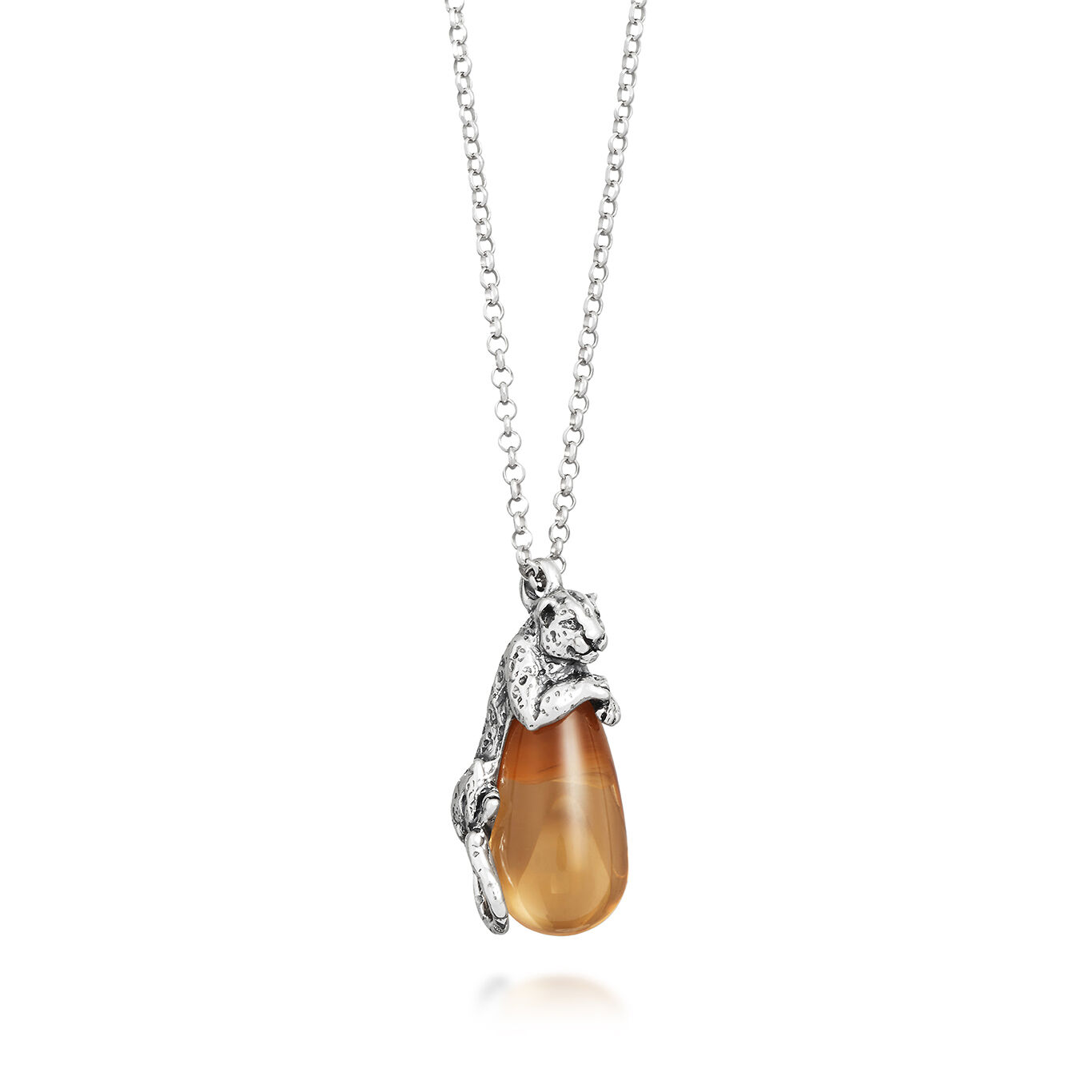Collana Giovanni Raspini Pendente Goccia Leopardo