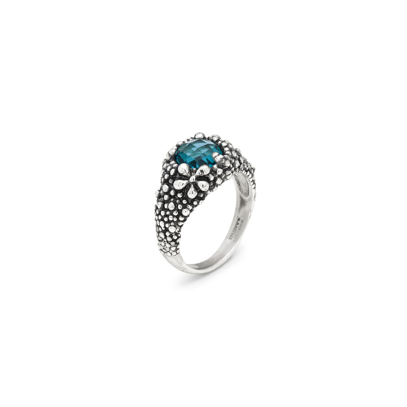 Anello Giovanni Raspini Blue Ivy Anello Argento 925 e Cristallo azzurro - Misura 14