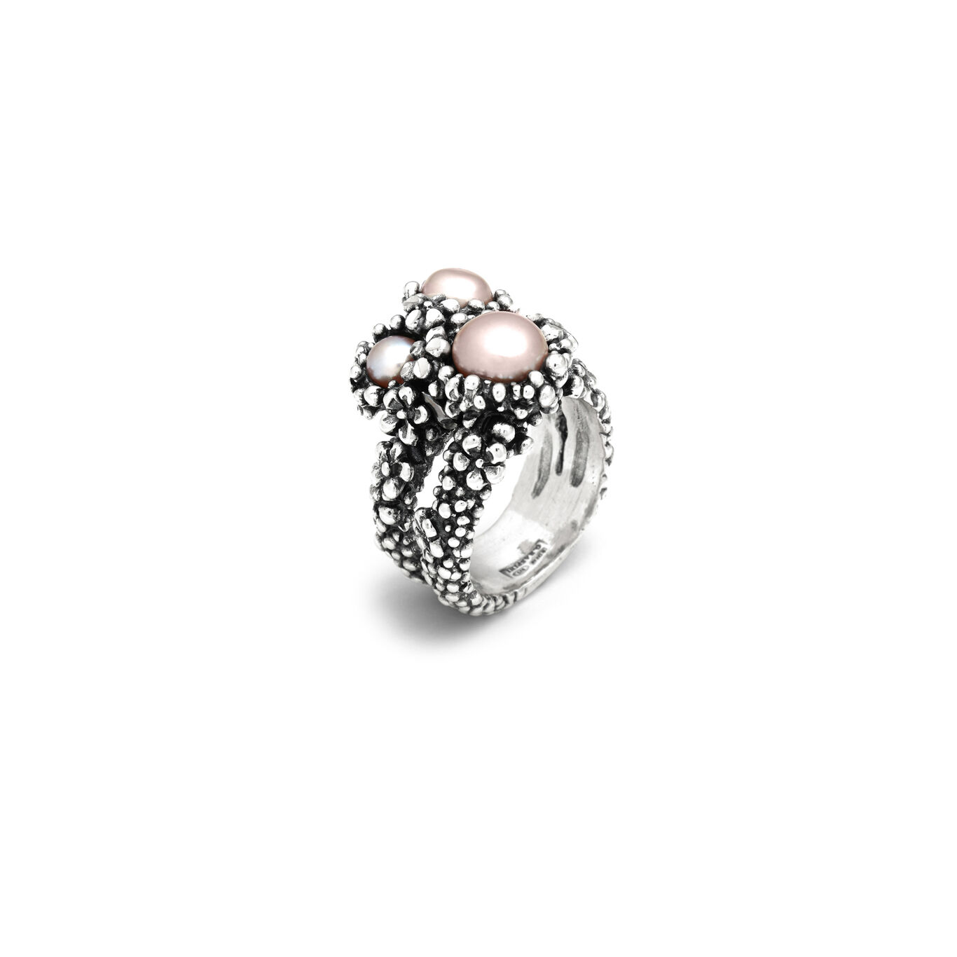 Anello Fascia Giovanni Raspini Blossom Argento 925 e Perle naturali - Misura 18