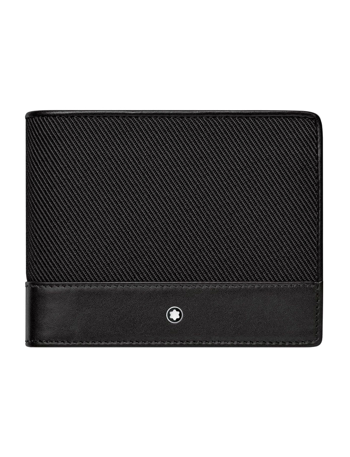 Portafogli Montblanc Nightflight 12 Scomparti In Tessuto e Pelle