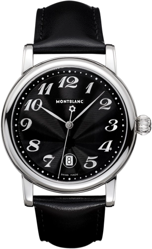 Orologio Montblanc Star XL Steel 40 mm Acciaio Pelle Nero