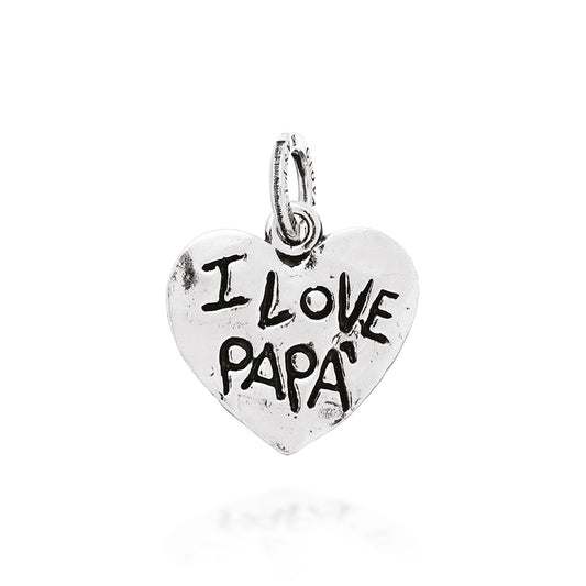 Charms Giovanni Raspini Angeli E Cuori Charm I Love Papa'