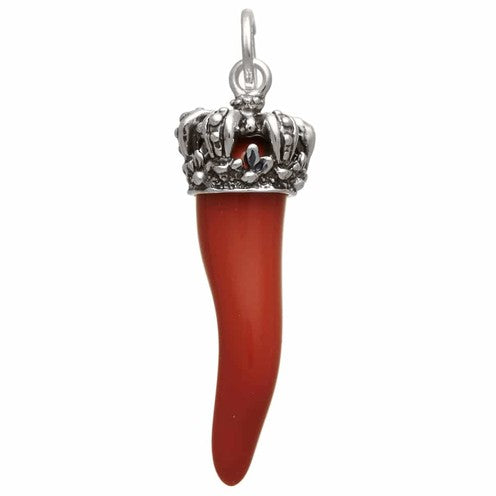 Charms Giovanni Raspini Charm Corno Rosso Corona