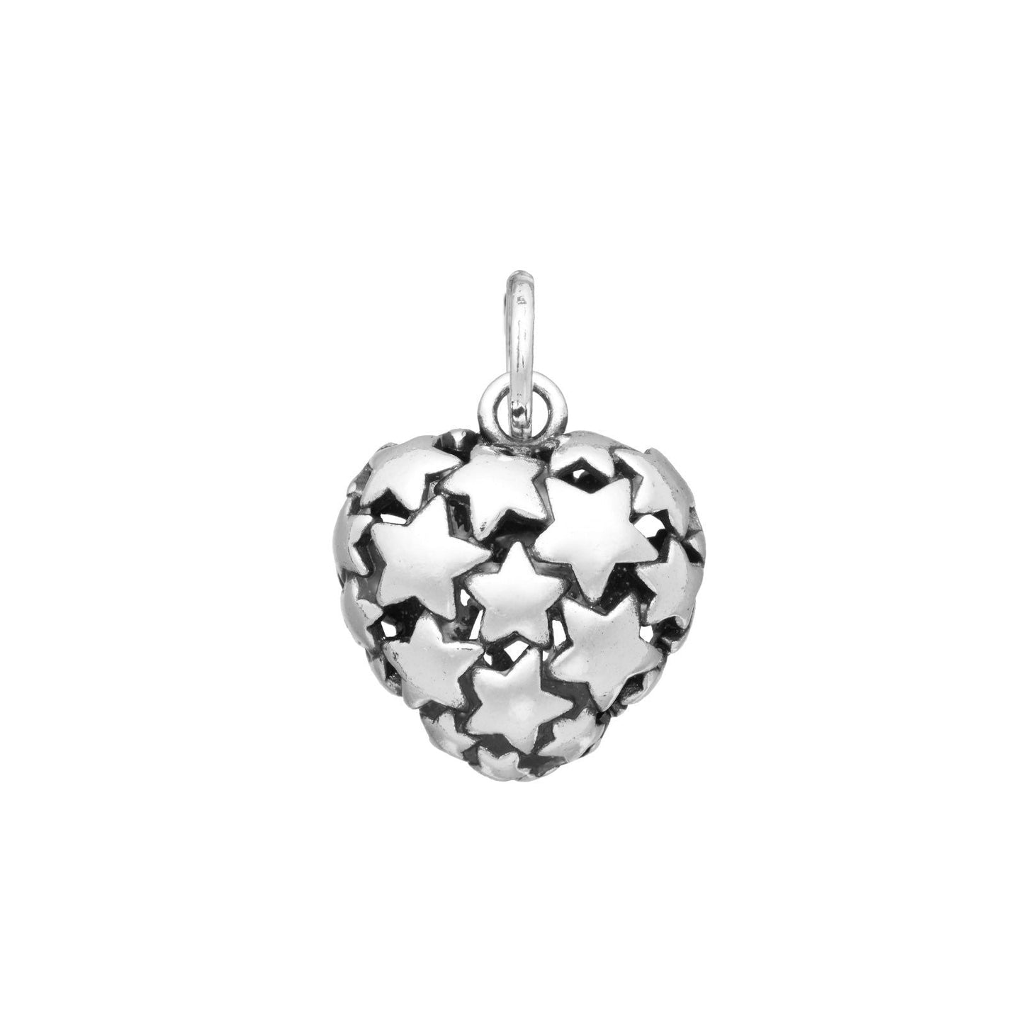 Charm Giovanni Raspini Cuore Grande Stelle Argento 925