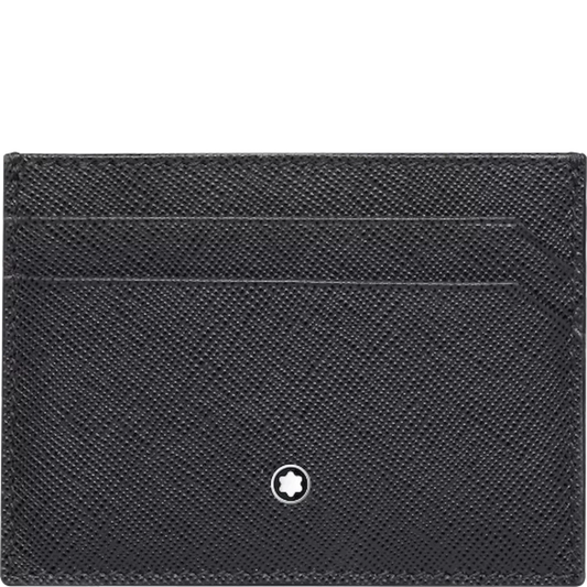 Portacarte Di Credito Montblanc Sartorial 5 Scomparti Pelle Grigia