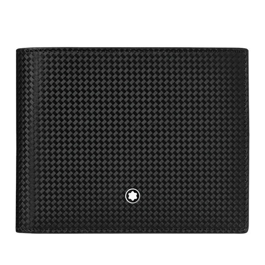 Portafogli Montblanc Extreme 2.0 Portafoglio 4 Scomparti Portamonete Pelle Nera Effetto Carbonio