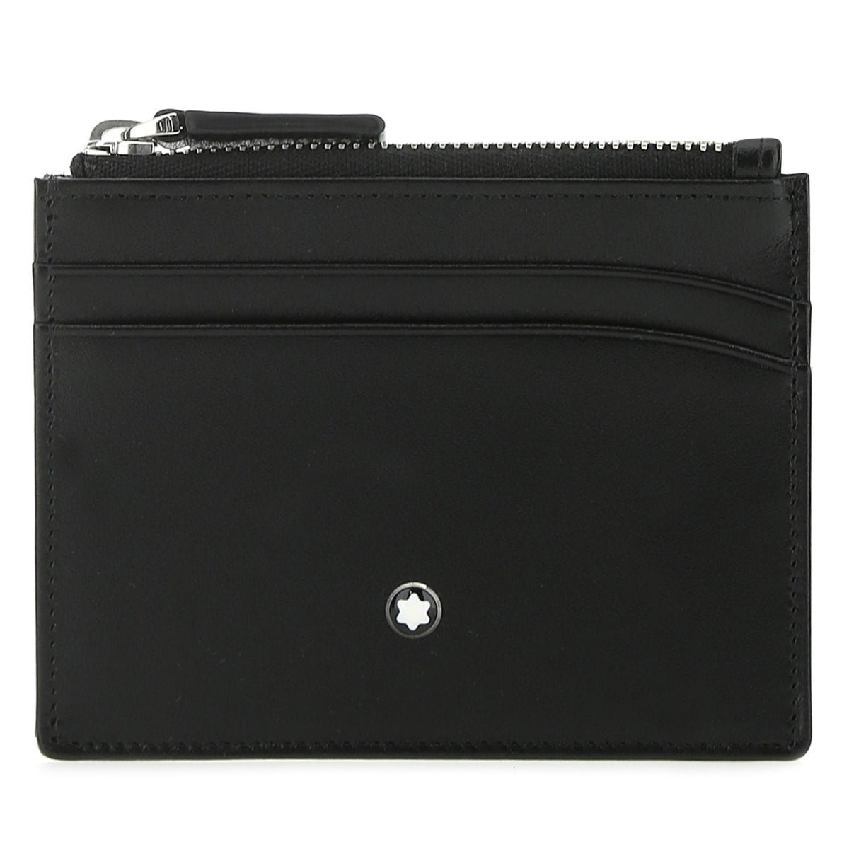 Portacarte Di Credito Montblanc Meisterstuck Pocket Con Zip Pelle Nera