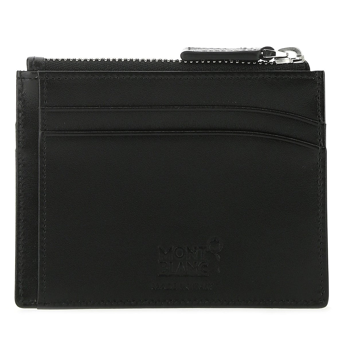 Portacarte Di Credito Montblanc Meisterstuck Pocket Con Zip Pelle Nera