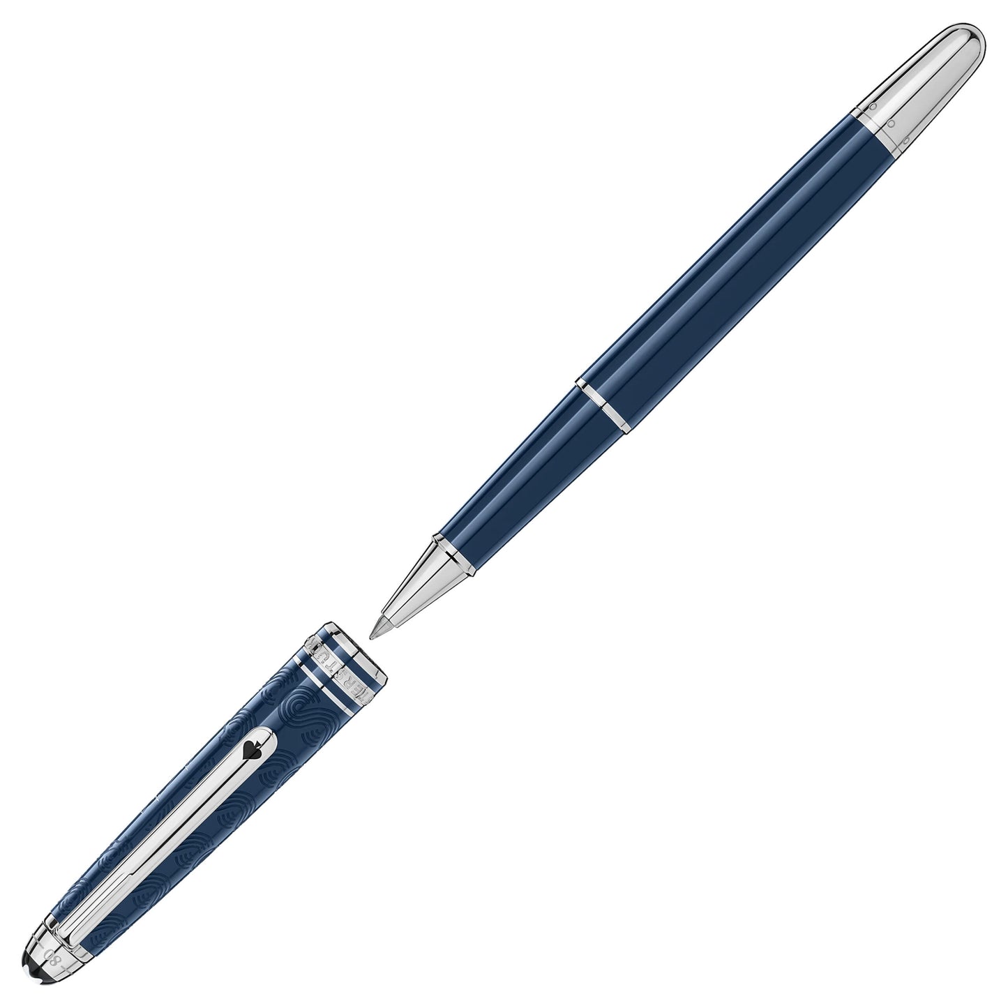 Penna Roller Montblanc Meisterstuck Around The World In 80 Days Resina Blu