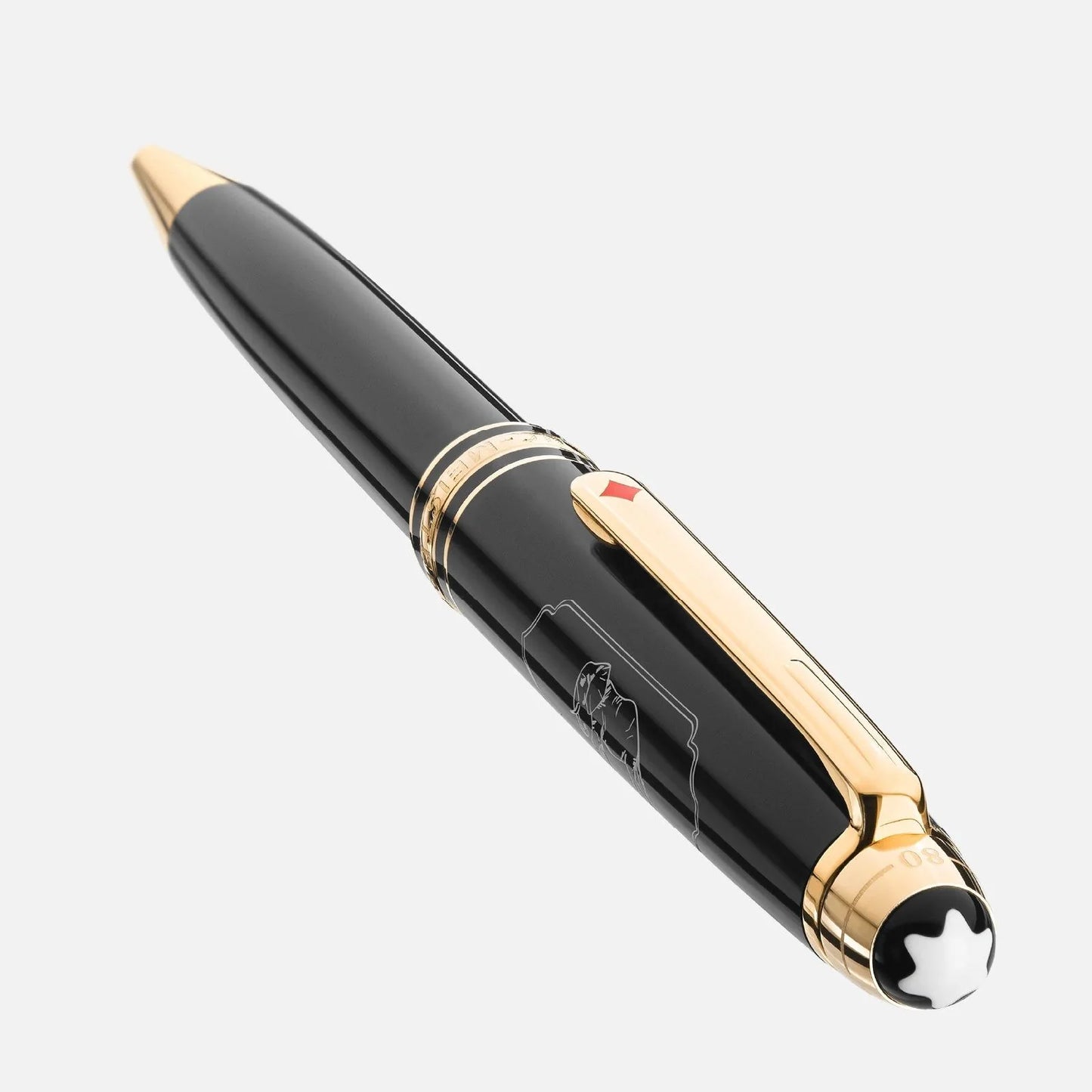 Penna a Sfera Montblanc Around The World 80 Days Meisterstuck Resina Nera
