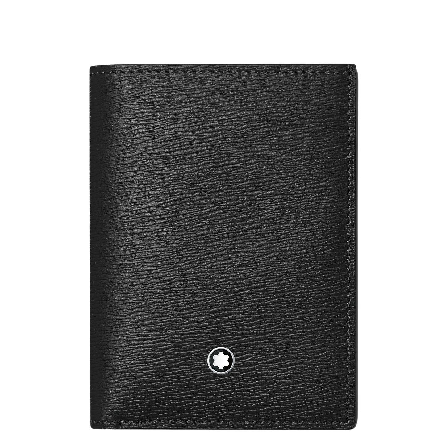 Portabiglietti Montblanc Meisterstuck 4810 Porta Biglietti Da Visita Pelle Nera Scomparto Banconote