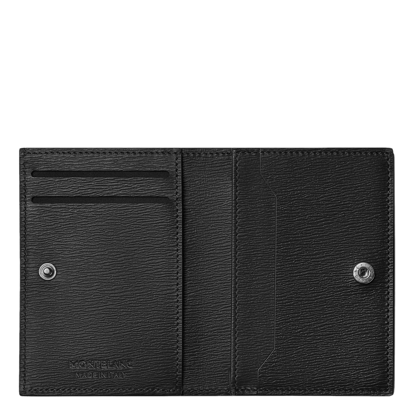 Portabiglietti Montblanc Meisterstuck 4810 Porta Biglietti Da Visita Pelle Nera Scomparto Banconote