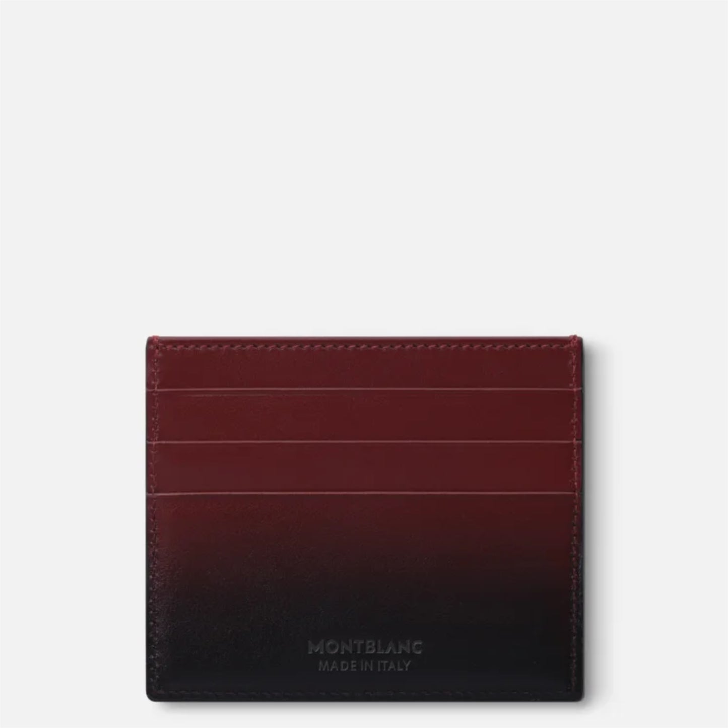 Portacarte Di Credito Montblanc Meisterstuck 6 Scomparti Pelle Sfumata Bordeaux