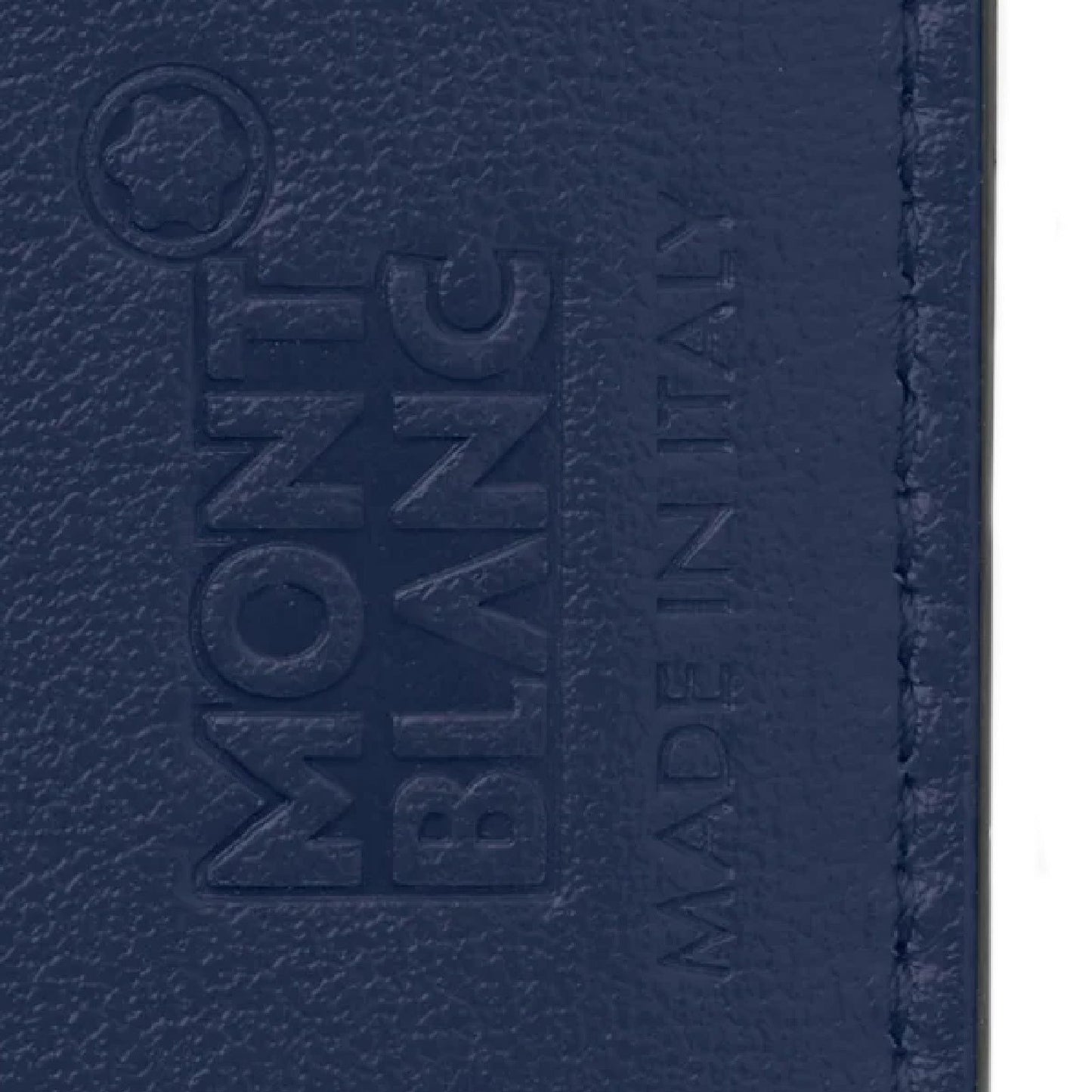 Portacarte Di Credito Montblanc Meisterstuck Con Zip Pelle Blu