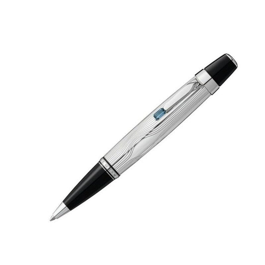 Penna a Sfera Montblanc Boheme Argento Zaffiro Blu Incastonato