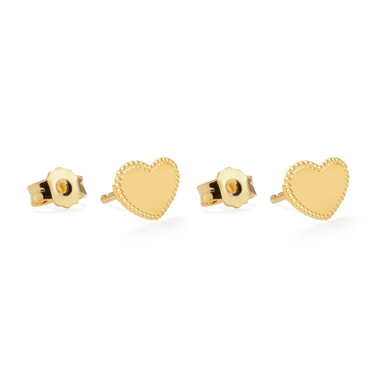 Orecchini Lobo Lebebé Prime Gioie Scintille Oro Giallo 9 Kt Cuore