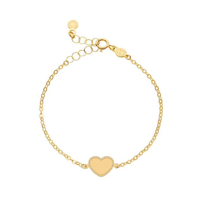 Bracciale Lebebé Prime Gioie Scintille Oro Giallo 9 Kt Cuore