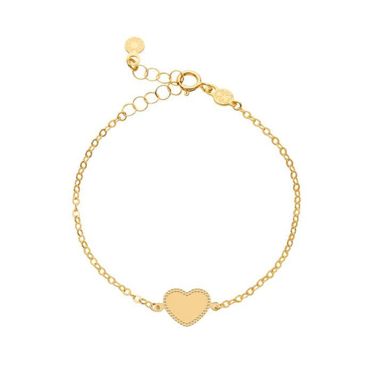Bracciale Lebebé Prime Gioie Scintille Oro Giallo 9 Kt Cuore