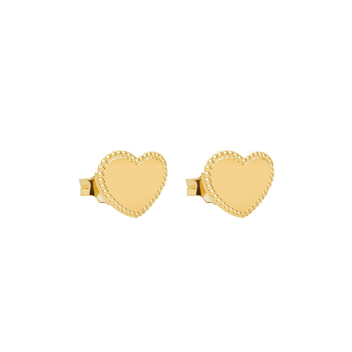 Orecchini Lobo Lebebé Prime Gioie Scintille Oro Giallo 9 Kt Cuore