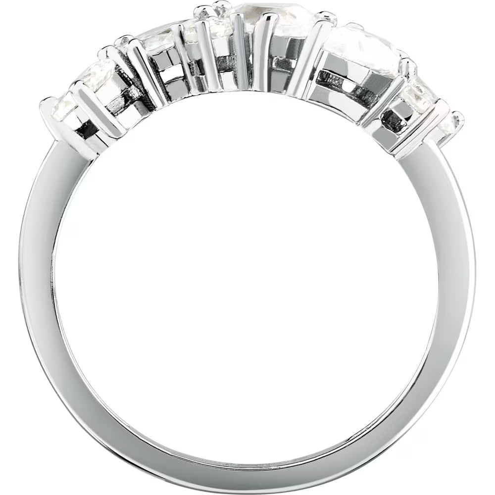 Anello Morellato Riflessi Argento Zirconi Taglio Geometrico - Misura 14