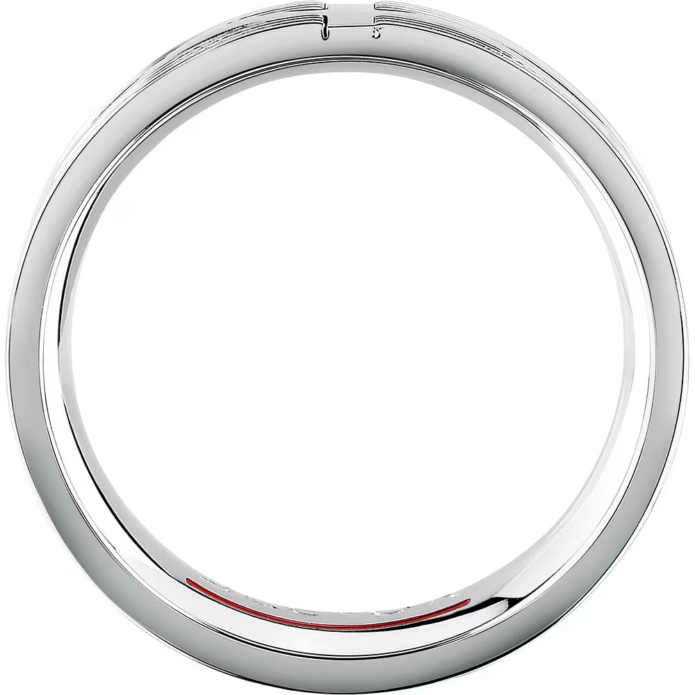 Anello Uomo a Fascia Sector Spirit Acciaio Rigato - Misura 21